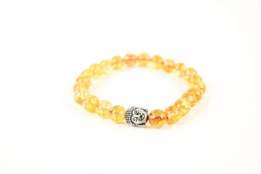 Natural Citrine Crystal Yellow Bracelet – Positive Energy Stone Jewelry