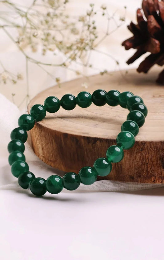 Earth Gems Panna Stone Bracelet – Elegant Natural Gemstone Jewelry