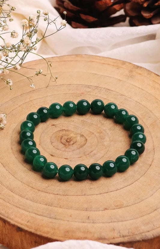 Earth Gems Panna Stone Bracelet – Elegant Natural Gemstone Jewelry