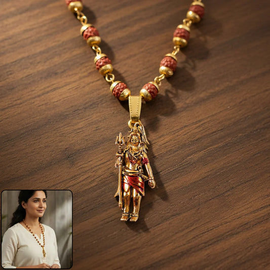 Divine Rudraksha Shiv Pendant Necklace