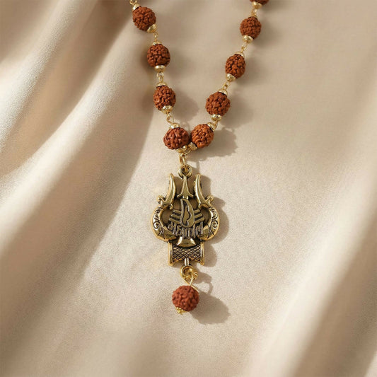 Sacred Rudraksha Mahakal Pendant Necklace