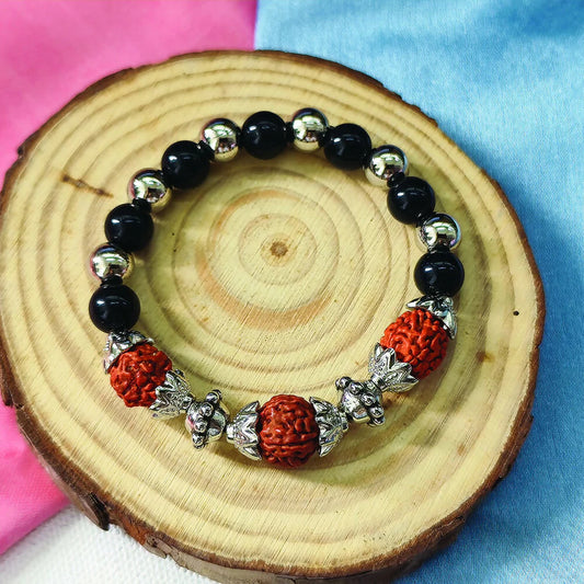 Mahadev Black Beads Rudraksha Bracelet