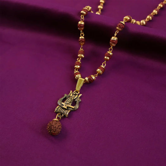 Divine Trishul Shivling Rudraksha Mala