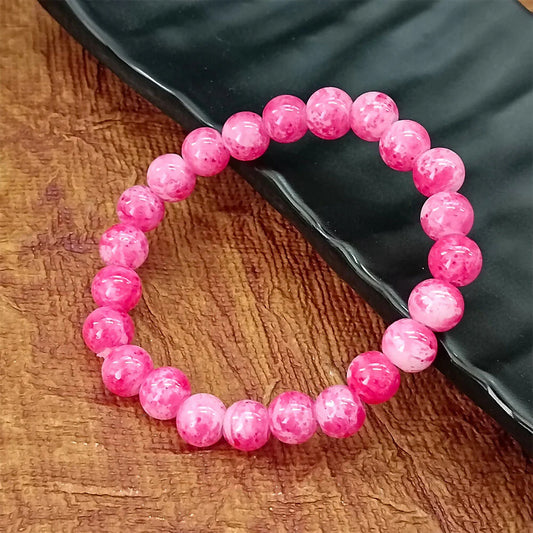 Pink Glass Beads Bracelet – Lightweight & Elegant Jewelry