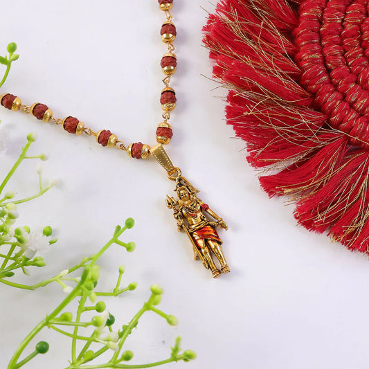 Divine Rudraksha Shiv Pendant Necklace