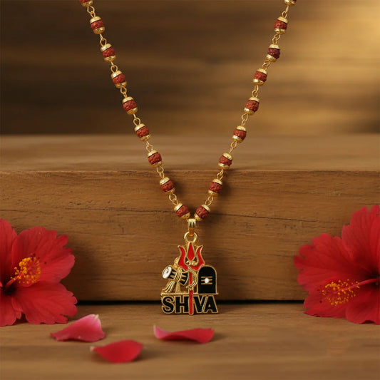 Divine Protection Trishul Rudraksha Necklace