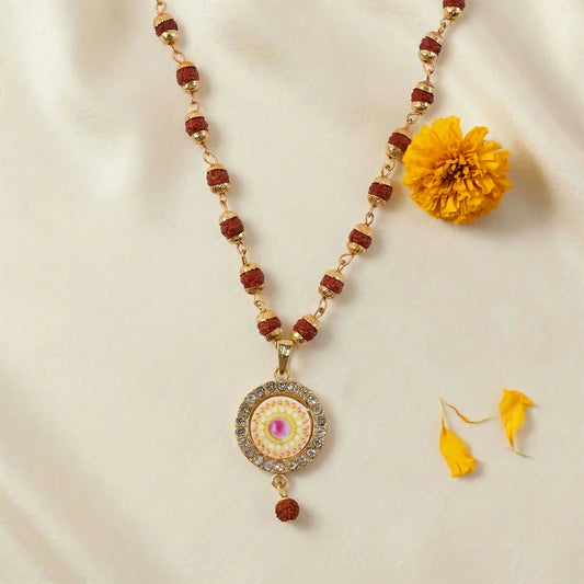 Divine Rudraksha Gold Designer Set – Necklace & Bracelet Set
