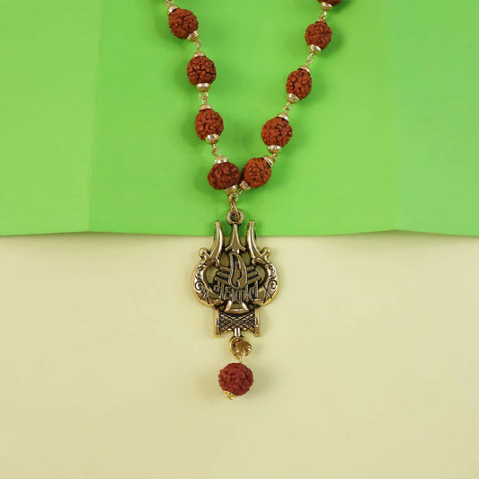 Sacred Rudraksha Mahakal Pendant Necklace