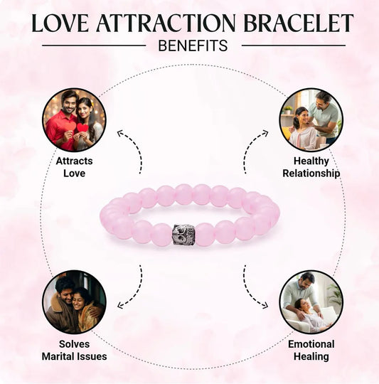 Natural Rose Quartz Crystal Bracelet – Healing & Elegant Design