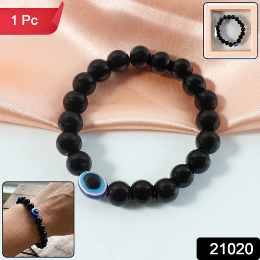 Elegant Dual-Tone Crystal Beaded Stretch Bracelet – Stylish Jewelry (1 Pc)